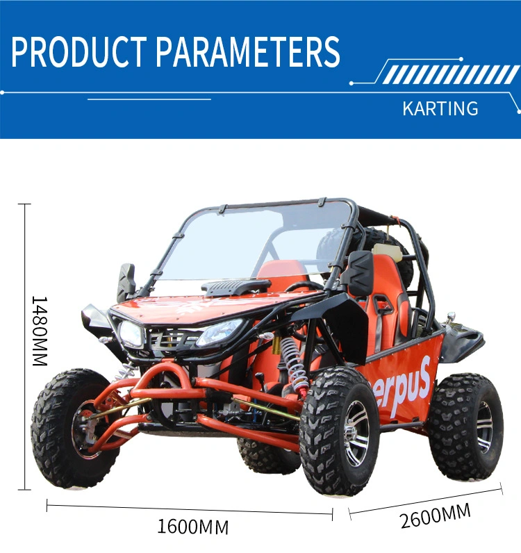 Gas Gasoline Powered 200cc Oil Cooling Frame Adult Buggy 2 Seater Petrol off Road Go Kart