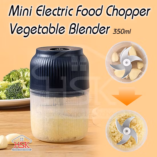 Kitchen Garlic Portable Mini Food Chopper Electric Garlic Chopper
